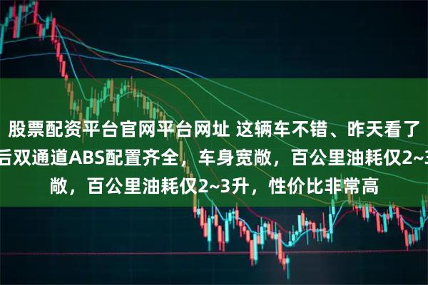 股票配资平台官网平台网址 这辆车不错、昨天看了一下朋友买的,前后双通道ABS配置齐全,车身宽敞,百公里油耗仅2~3升,性价比非常高